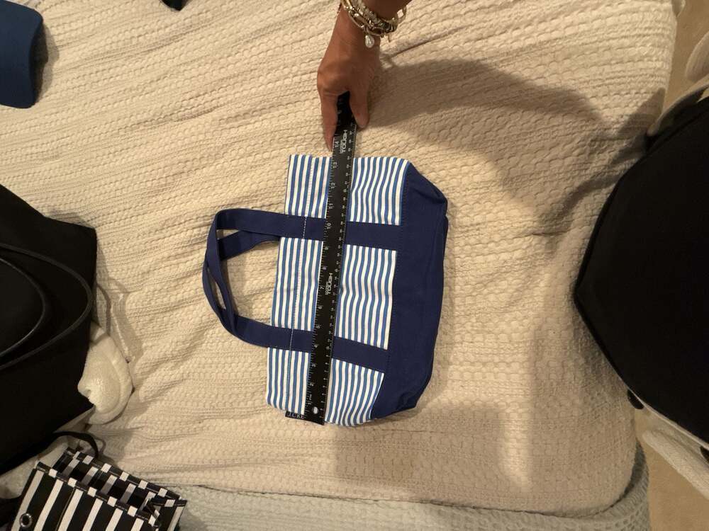 J.Crew Canvas Stripe Mini Tote Bag - Picture 5 of 8